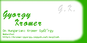 gyorgy kromer business card